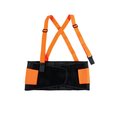 2W International Elastic Back Support Belt, Large, Orange/Black BSB3500HY L
